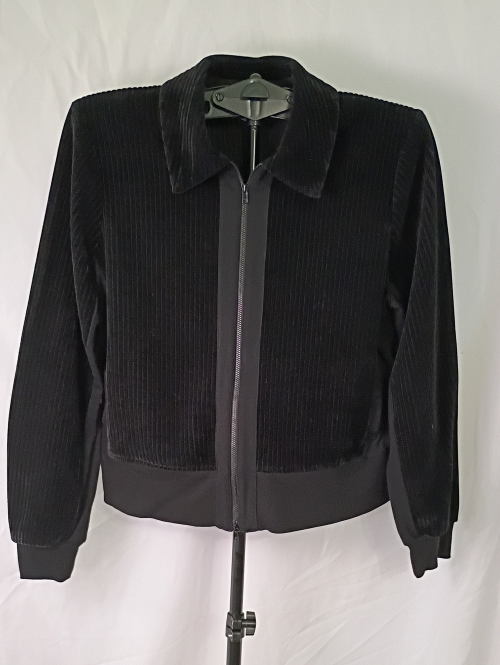 Cabi Black Corduroy Zip-Front Women's Jacket